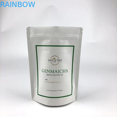 Hervergrendelbare opstaande zakken met aangepast logo voor gedroogde theezakverpakking