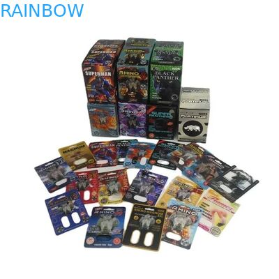 Slide Blister Card Verpakking Mannelijke versterking Pillen Verpakking Sekspil 3d Verpakking