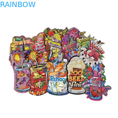 Op maat gedrukte kinderbestendige ritszakken Stand-up holografische zakken voor snacks en grondstoffen producten Plastic zakken