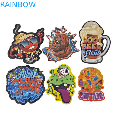 Custom aluminium folie Soft Touch Plastic Packaging Bags Matte Onregelmatige vorm 3,5g 7g 14g 28g Die Cut Mylar Bags