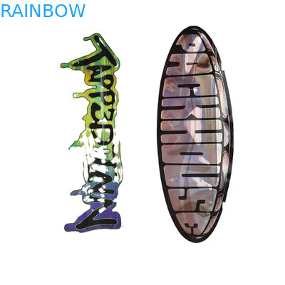 Custom 3.5g Holographic Die Cut Mylar Bags Onregelmatig gevormde verpakking Zipper geurbestendige die cut plastic verpakkingszak