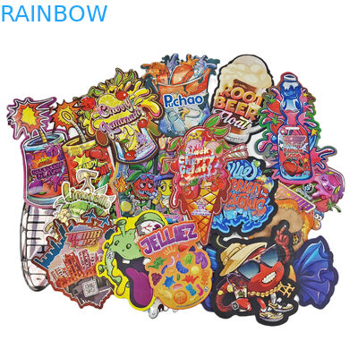 Onregelmatige vorm verpakkingszakken Holografische folie die cut zakken Speciale vorm Ziplock Plastic Mylar 3.5g die cut zakken