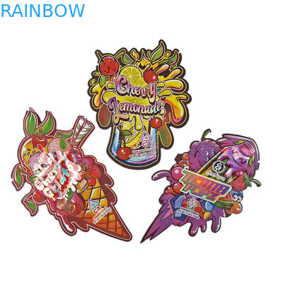 Op maat gedrukt 3.5g 7g 14g 28g Speciaal gevormde geurbestendige voedsel snoepzak Die Cut Mylar Pockets