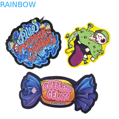 Ziplock folie zak 3,5 g 7 g 14 g speciale vorm maatverpakking voedsel geurbestendige die cut mylar zak