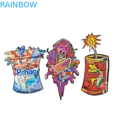 Ziplock folie zak 3,5 g 7 g 14 g speciale vorm maatverpakking voedsel geurbestendige die cut mylar zak