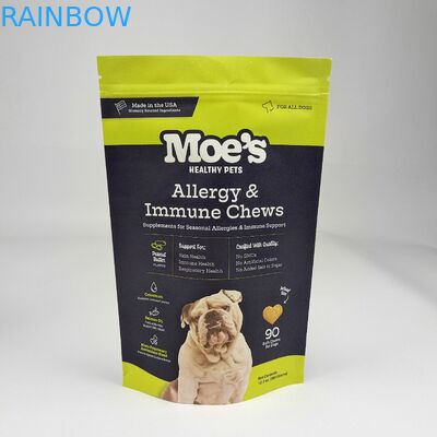 Op maat gedrukte voedselverpakkingszak geruchtvrij Ziplock Kraftpapier Stand Up Pouch Met Zipper En Venster