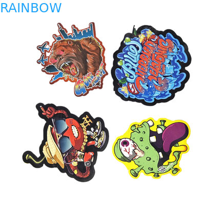 Op maat gedrukte eetbare zakken Plastic verpakking Die Cut speciaal gevormde plastic zak met ziplock 3.5g Snack Mylar zakken