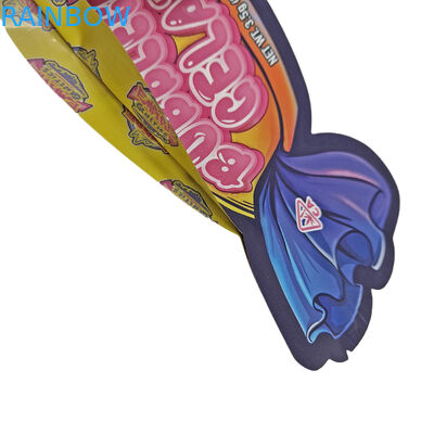 Op maat gedrukt 3,5 g koekjes snoep snack speciale vorm Ziplock plastic zakken met geurbestendige die cut Mylar zakken