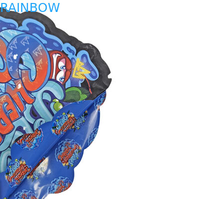 3.5g 7g 14g speciale vorm plastic verpakkingszak hologram geurbestendige kunststof die cut custom snack koekjes snack zakken