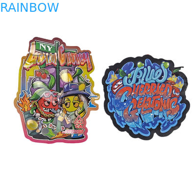 3.5g Op maat gedrukte Mylar-zakken met onregelmatige vorm gesneden ziplockzakken verpakkingszakken voor snackkoekjes snoep