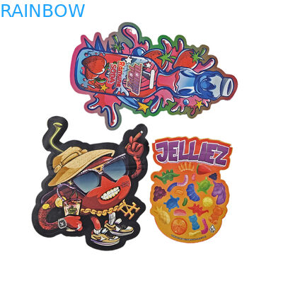 3.5g Op maat gedrukte Mylar-zakken met onregelmatige vorm gesneden ziplockzakken verpakkingszakken voor snackkoekjes snoep