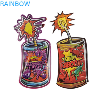 Hoge kwaliteit Custom Logo Speciale vorm Geurbestendige Ziplock Onregelmatige Unieke Die Cut 3.5g Mylar Bags Voor Cookie Candy