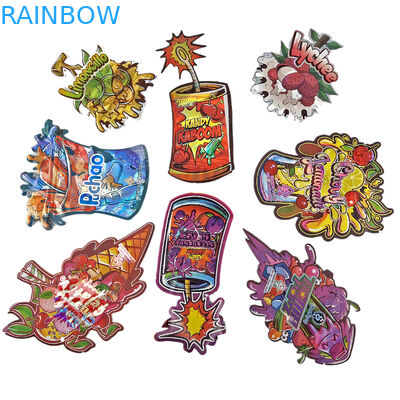 Onregelmatig gevormde verpakking Custom Design met Ziplock Holografische folie 3,5 g geurbestendige die cut Mylar zakken