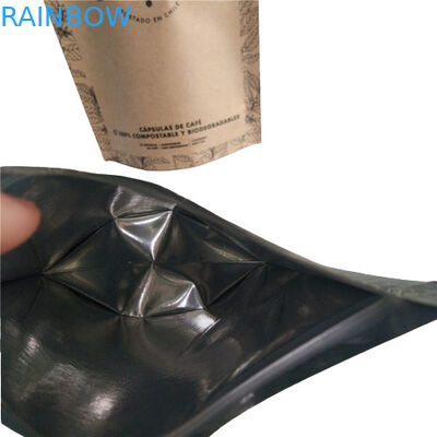 Flat bottom bag Food Packaging Film Plain White Printing Top Filling met luchtklep