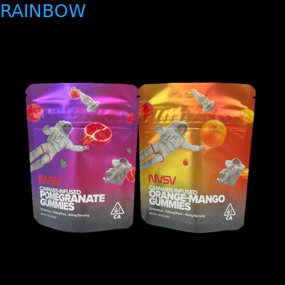 3.5 Gram Plastic pouches Verpakking Op maat gemaakt Label Bedrukte CBD Koekjes Herverzegelbaar k