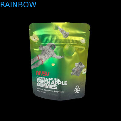 3.5 Gram Plastic pouches Verpakking Op maat gemaakt Label Bedrukte CBD Koekjes Herverzegelbaar k