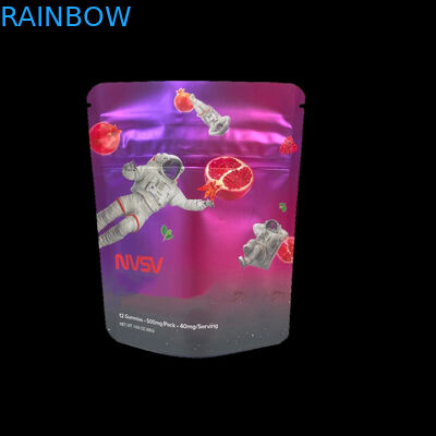 3.5 Gram Plastic pouches Verpakking Op maat gemaakt Label Bedrukte CBD Koekjes Herverzegelbaar k