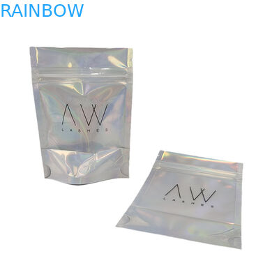 Custom Holographic Aluminium Foil Clear Front Zipper Mylar Bags Geurbestendige Hervergrendelbare Plastic Packaging Bag