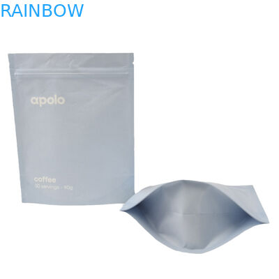 Op maat gedrukte kraftpapier stand-up ritszak hervergrendelbare mylarzakken voor koffiepoeder