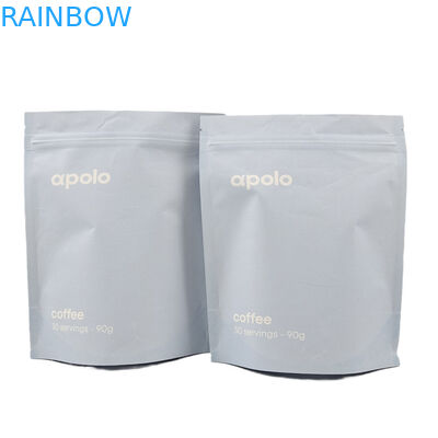 Op maat gedrukte kraftpapier stand-up ritszak hervergrendelbare mylarzakken voor koffiepoeder