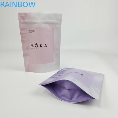Digitaal drukken Kraft papier zak Stand Up Ziplock Aluminium folie zakken voor koffie lichaam scrub verpakking