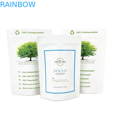 Eco-vriendelijk aangepast logo 100g 250g thee-koffiebak verpakkingszak herbruikbaar kraftpapier stand-up pouch