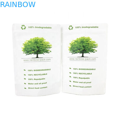 Biologisch afbreekbare kraftpapieren zak met venster voor voedsel meel, noten, rijst, thee Voedselproductie, rechtstreekse verkoop