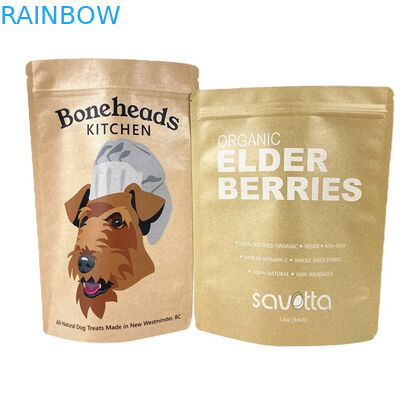 Biologisch afbreekbare witte kraftpapieren zakken voor mango poeder noten huisdiervoedsel geurbestendige papieren verpakkingszak