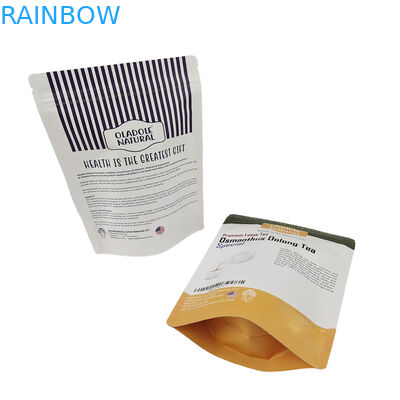 Low MOQ Stand Up hervergrendelbare Zipper Kraft Paper Bag Custom Biodegradable Hervergrendelbare Mylar Bags voor huisdieren