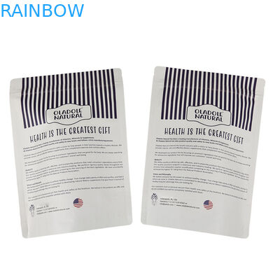 Low MOQ Stand Up hervergrendelbare Zipper Kraft Paper Bag Custom Biodegradable Hervergrendelbare Mylar Bags voor huisdieren