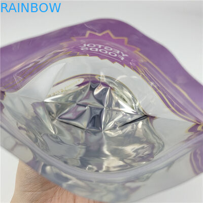 Aanpassen van uw eigen logo Digitaal drukken Ziplock Eetbare producten Opstaan Verpakkingszakken Met Venster