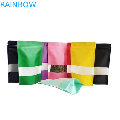 Eco-vriendelijk aangepast logo 100g 250g Kraftpapier Thee Koffie Noten Poederzak Recyclebare Kraftpapierzak