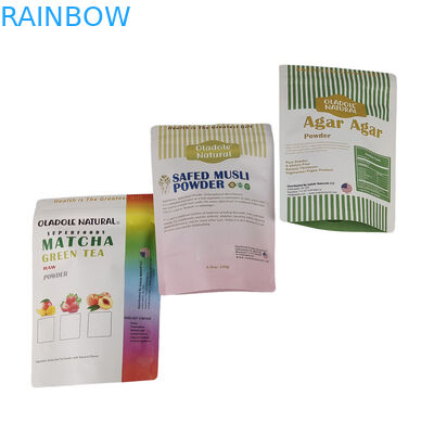 Groothandel Op maat gedrukte stand-up kraft papieren zak voor voedsel Flour Nut Rice Tea Spices Biodegradable Mylar Bags