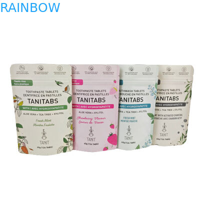 Op maat gedrukte koffie losse thee monsters zakjes 8x8cm kraft papier zak gerecycleerde kraft papier zak op maat