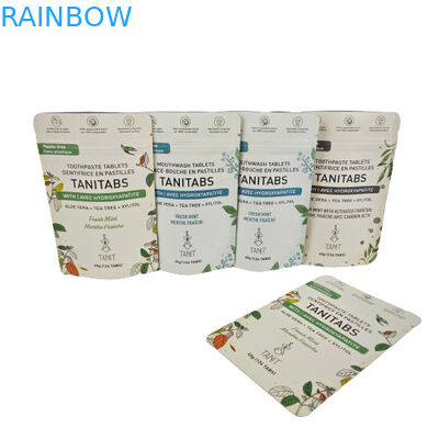 Op maat gedrukte koffie losse thee monsters zakjes 8x8cm kraft papier zak gerecycleerde kraft papier zak op maat