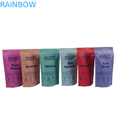 Digitaal gedrukte Mylar-zakken, geurbestendige koffiepoederverpakking, stand-up zip-lock zak met aluminiumfolie