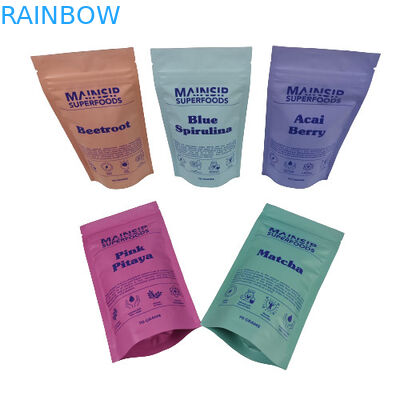 Digitaal gedrukte Mylar-zakken, geurbestendige koffiepoederverpakking, stand-up zip-lock zak met aluminiumfolie