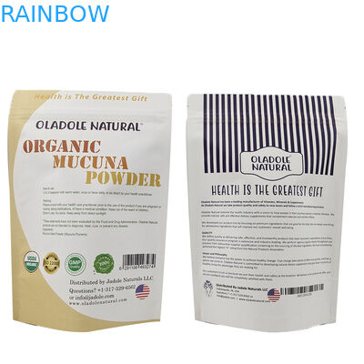 Op maat gemaakte geurvrije witte kraftpapieren zakken voor koekjes, noten, eetbare producten, poeder thee, huisdiervoedsel, biologisch afbreekbare verpakkingszak