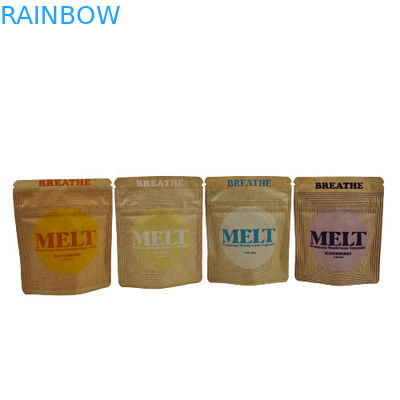 Op maat gemaakte stand-up tas Eco-vriendelijke biologisch afbreekbare verpakking Kraft cosmetische stand-up tas