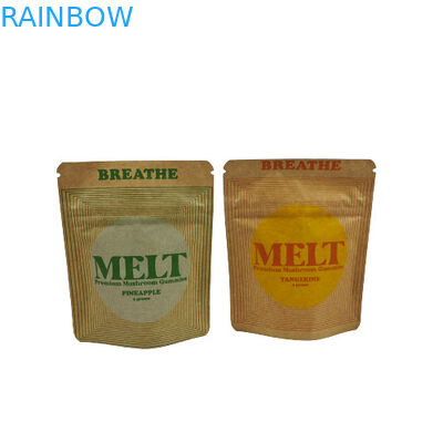 Op maat gemaakte stand-up tas Eco-vriendelijke biologisch afbreekbare verpakking Kraft cosmetische stand-up tas