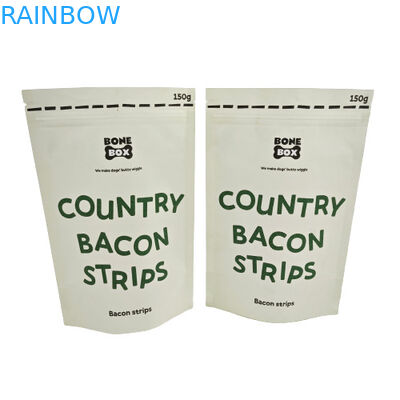 Milieuvriendelijke composteerbare kraftzak met hervergrendelbare rits voor cosmetische poederverpakkingen