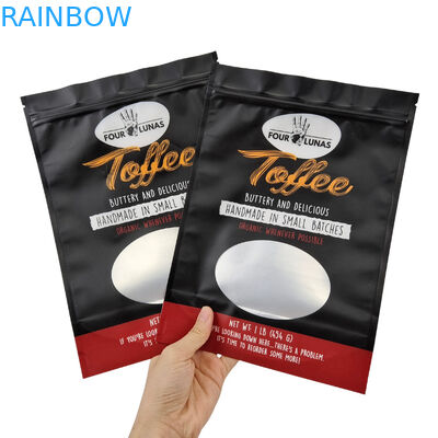 Functie van de traan notch Huisdiervoeder zak met transparant ontwerp en rits sluiting