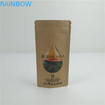 Op maat gemaakte composteerbare kraftpapieren zakken op maat gedrukte biologisch afbreekbare papieren zakken voor voedsel en benodigdheden