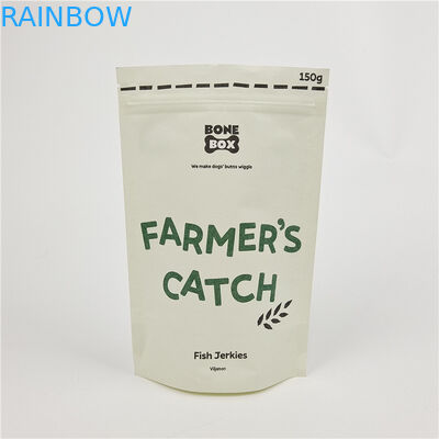 Digitaal drukwerk op maat Staande ritszakken Geurbestendige kraftpapieren zak op maat Biodegradeerbare papieren zak