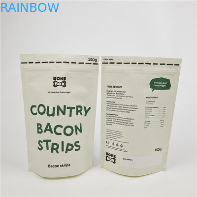 Digitaal drukwerk op maat Staande ritszakken Geurbestendige kraftpapieren zak op maat Biodegradeerbare papieren zak