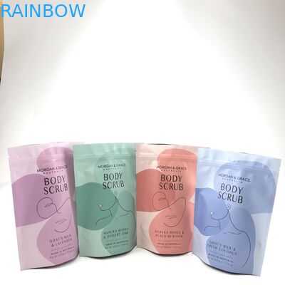 Stand-up body scrub bag aanpasbare cosmetische verpakkingszak met verschillende maten