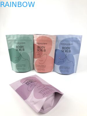 Stand-up body scrub bag aanpasbare cosmetische verpakkingszak met verschillende maten