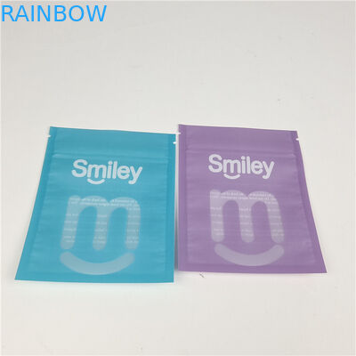 Duidelijke tandlijners Mylar Driezijdige verzegelde plastic zakken Verpakking lek- en vochtbestendige