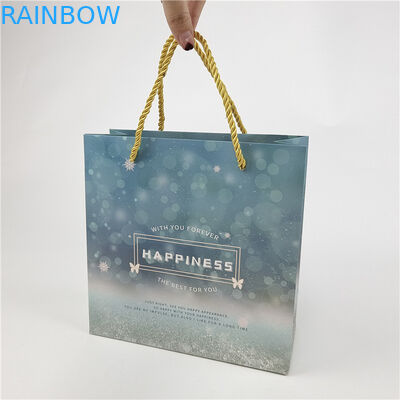 Best verkopen Recyclebaar milieuvriendelijk Logo Printed Shopping Paper Bag Verpakking Wit 110 gram Herbruikbaar