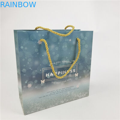 Best verkopen Recyclebaar milieuvriendelijk Logo Printed Shopping Paper Bag Verpakking Wit 110 gram Herbruikbaar